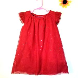 💕Cat and Jack Christmas Holiday Red Dress 4T